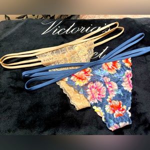 2 NWT Victoria’s Secret Pink Thong Underwear’s